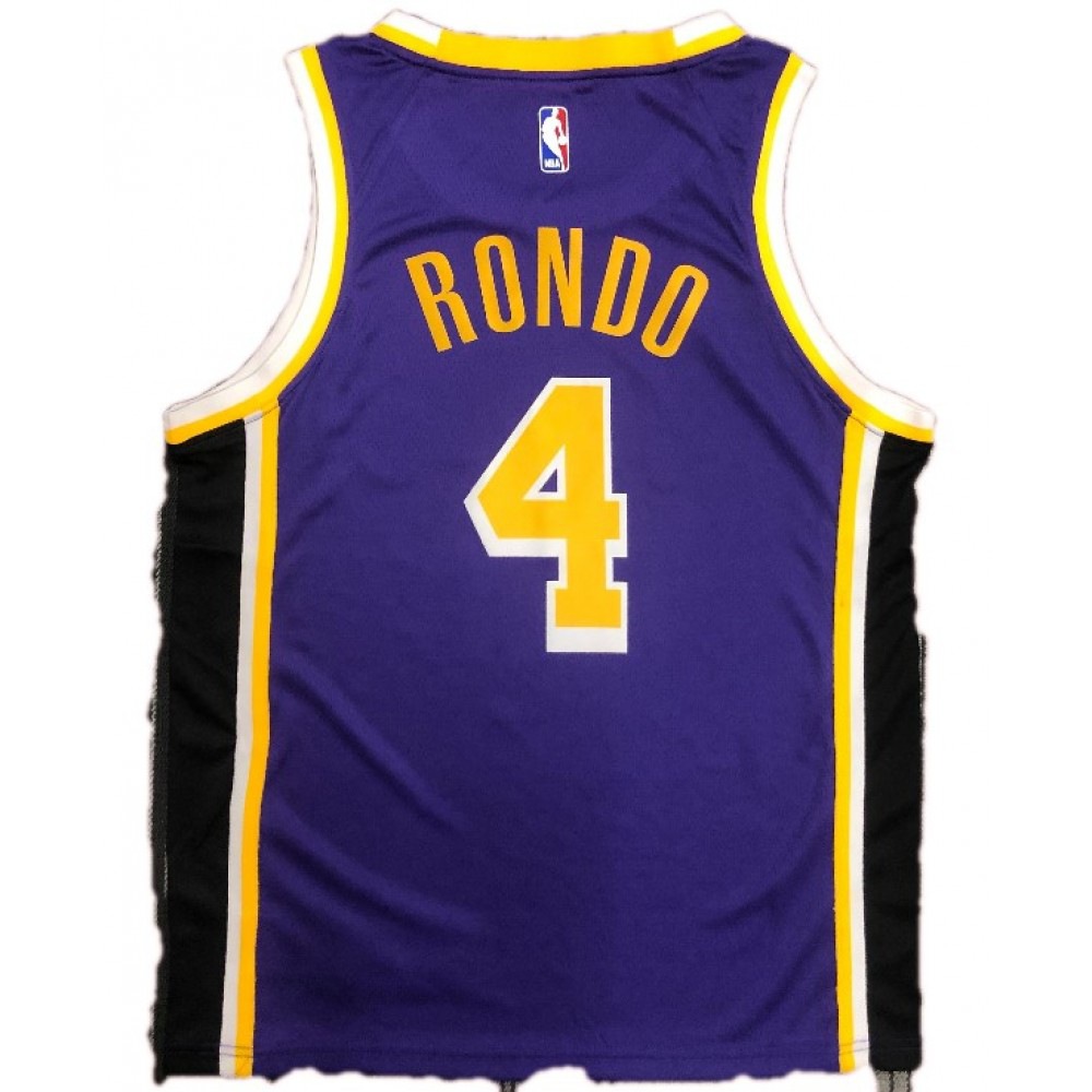 Men's Los Angeles Lakers Rajon Rondo #4 Jordan Purple Swingman NBA Jersey - Statement Edition-Pro Kit Vault | Brand New 26/27 Sports Jerseys